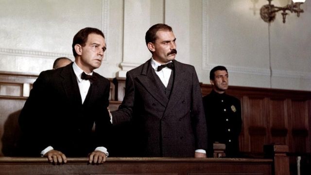 Una scena tratta dal film Sacco e Vanzetti