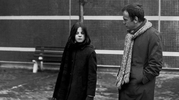 Una scena tratta dal film L'uomo in basso a destra nella fotografia