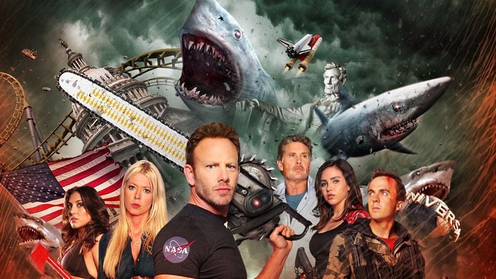 Una scena tratta dal film Sharknado 3