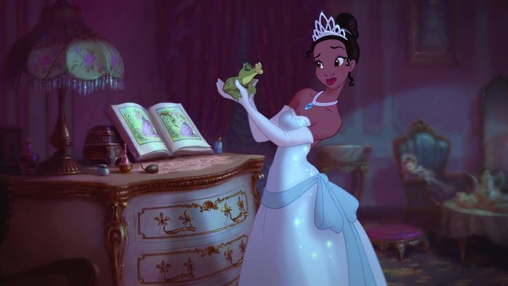 Una scena tratta dal film La principessa e il ranocchio