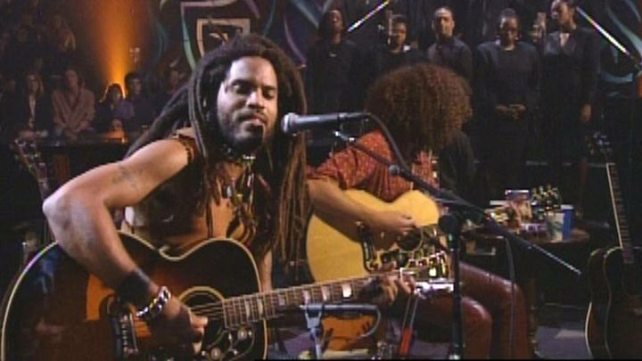 Una scena tratta dal film Lenny Kravitz: MTV Unplugged
