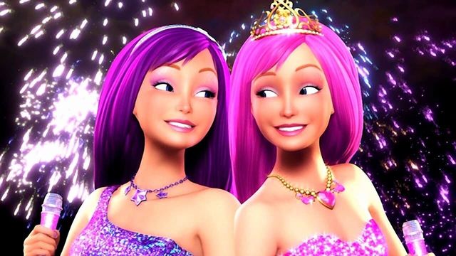 Una scena tratta dal film Barbie: La principessa e la popstar