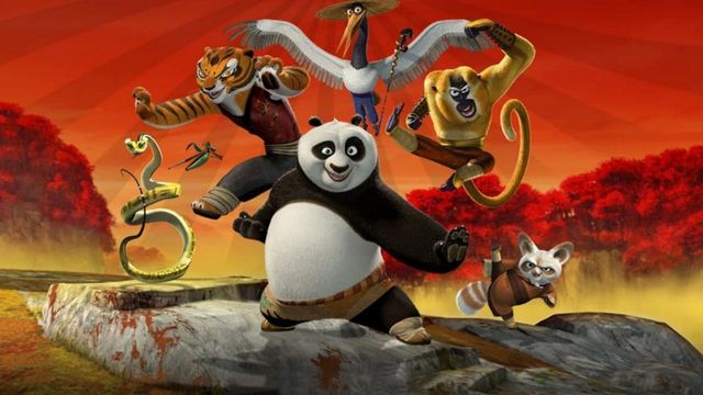 Una scena tratta dal film Kung Fu Panda - I segreti dei cinque cicloni