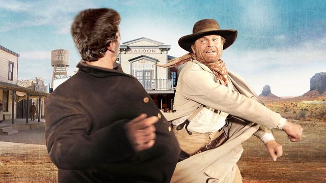 Una scena tratta dal film Doc West - La sfida