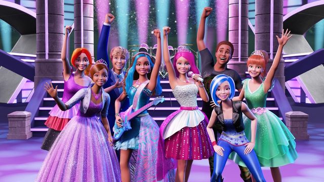 Una scena tratta dal film Barbie principessa rock