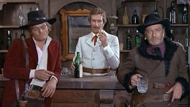 Una scena tratta dal film I quattro pistoleri di Santa Trinitá
